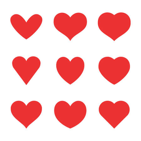 Heart icon collection, love symbolsのイラスト素材