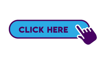 Click here button with hand iconのイラスト素材