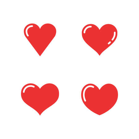 Heart icon collection, love symbolsのイラスト素材