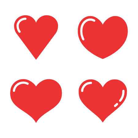 Set of heart iconsのイラスト素材