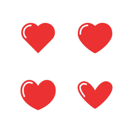 Heart icon collection, love symbolsのイラスト素材