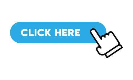 Click here button with hand iconのイラスト素材