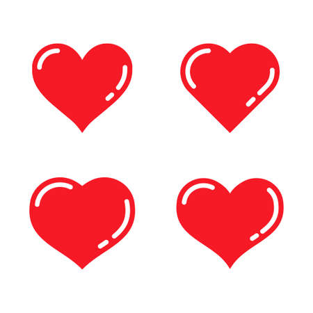 Heart icon collection, love symbolsのイラスト素材