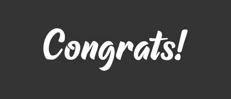 Congrats lettering. Handwritten modern calligraphy. Vector illustrated letters for congratulations design.のイラスト素材