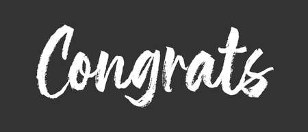 Congrats lettering. Handwritten modern calligraphy. Vector illustrated letters for congratulations design.のイラスト素材