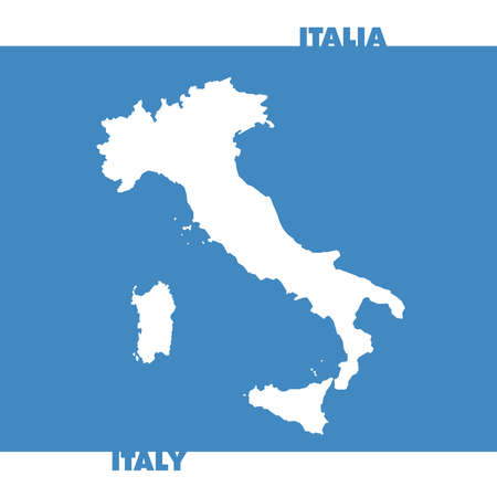 Italian country borders illustration on blue background.のイラスト素材