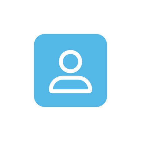 User profile vector icon. Person character pictogram for apps and social media profiles.のイラスト素材