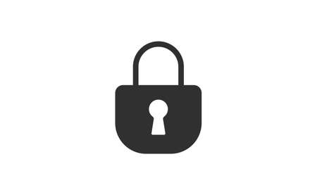 Lock icon, security symbol. Padlock pictogram.のイラスト素材