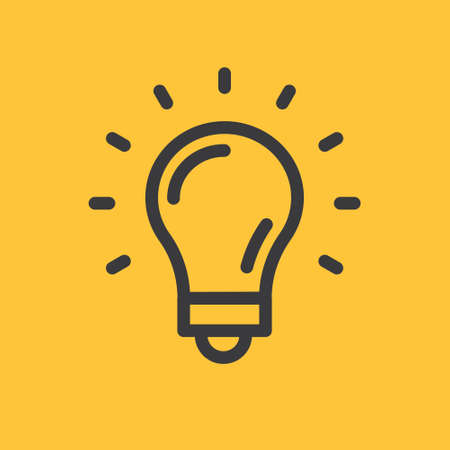 Light bulb shine icon. Idea lamp symbol.のイラスト素材