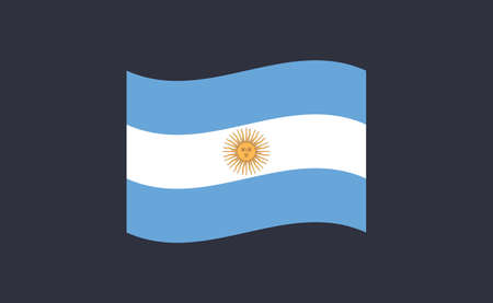 Argentinian flag vector. National symbol of Argentina.のイラスト素材