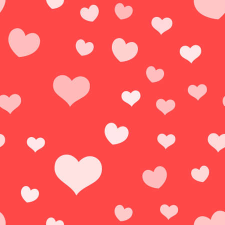 Hearts seamless pattern. Loop texture background of heart icons. Romance and love design.のイラスト素材