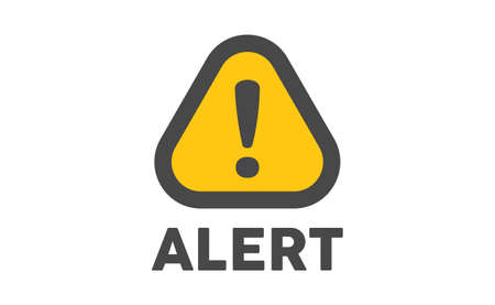 Alert icon. Exclamation danger sign. Rounded triangle with exclamation mark.