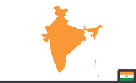 Map of Indiaのイラスト素材