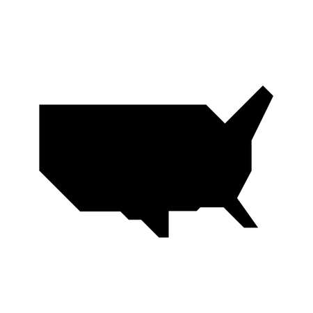 Simplified geometric map of the contiguous United States of America. USA minimalist map.のイラスト素材
