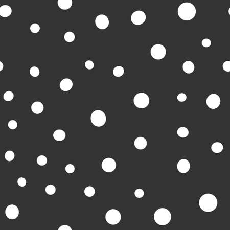 Irregular polka dots seamless pattern. Circle shapes texture background.のイラスト素材