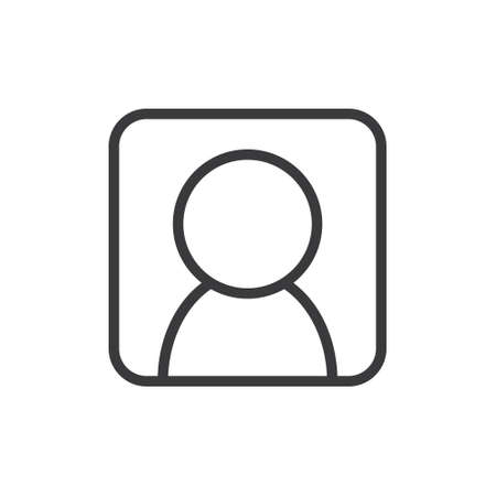 Login icon, vector user symbol. Simple linear pictogram. User interface account log in.のイラスト素材