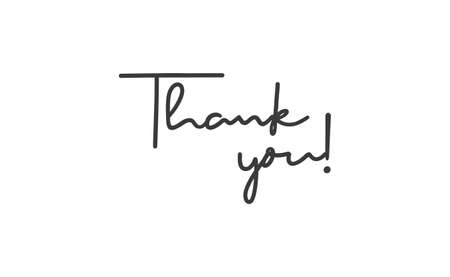 Thank you lettering. hand drawn style typographic phrase. Vector illustration isolated message.のイラスト素材