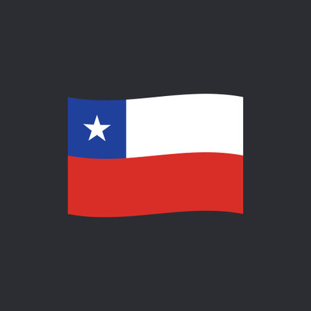 Flag of Chile vector design. Chilean national symbol.のイラスト素材