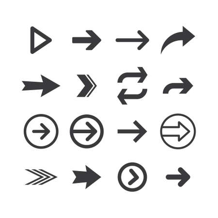 Arrows icon collections. Set of arrow vectors. Arrowheads shapes.