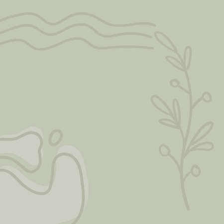 Background with organic abstract shapes and leaves. Line in pastel colors. Background in minimal style. Modern vector Illustration.のイラスト素材