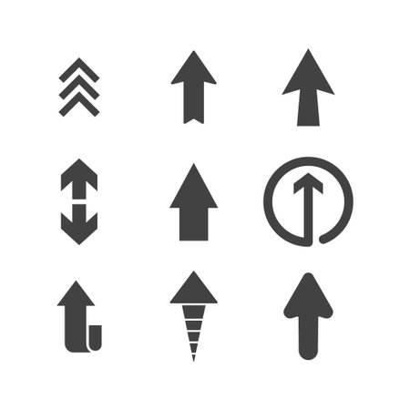 Arrow pictogram collection. Set of arrows.のイラスト素材