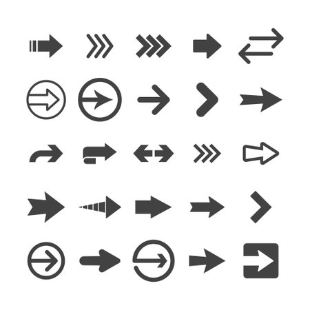 Arrow pictogram collection. Set of arrows.のイラスト素材