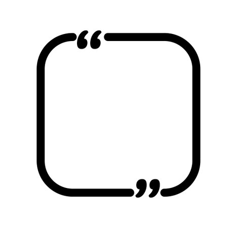 Quoting box. Quote frame with quotation marks.のイラスト素材