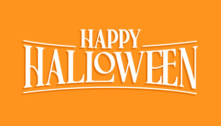 Happy Halloween, cool modern lettering design. Invitation for halloween party or event.のイラスト素材