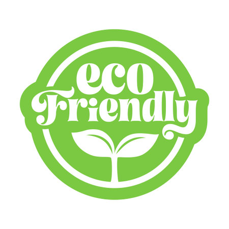 Eco Friendly logo. Ecology design over white background, vector illustration. Eps 10.のイラスト素材