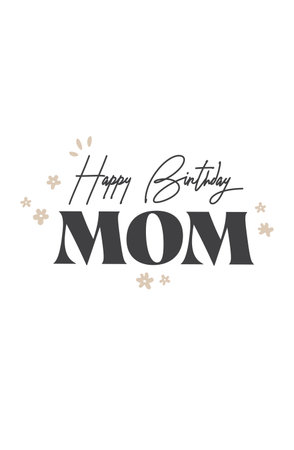 Happy mother's day hand lettering greeting card design. Vector illustration.のイラスト素材