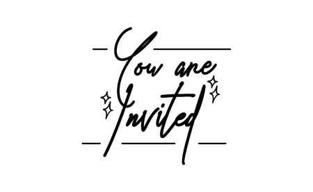 You are invited elegant card design with elegant frame. Invitation text bannerのイラスト素材