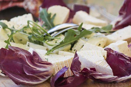 salad with cheeseの写真素材