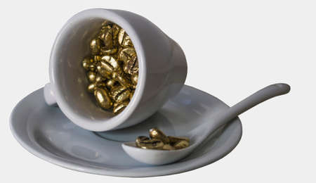 coffee gold beansの写真素材