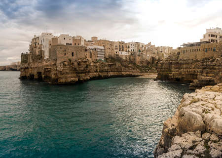 panorama polignano a mareの写真素材