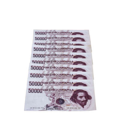 many Money Placed vertically on the table