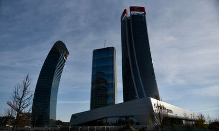 Milan, Italy, Skyscrapers, City life buildingsの写真素材