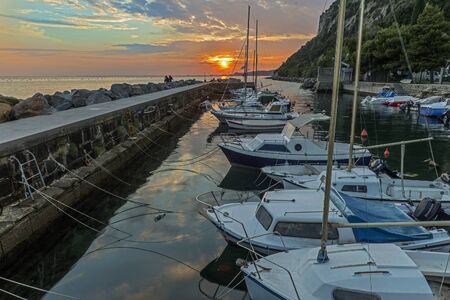Trieste Italy dockの写真素材