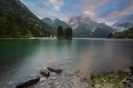 Lake of Predil Italyの写真素材