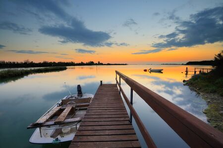 The lagoon of Belvedere Italyの写真素材