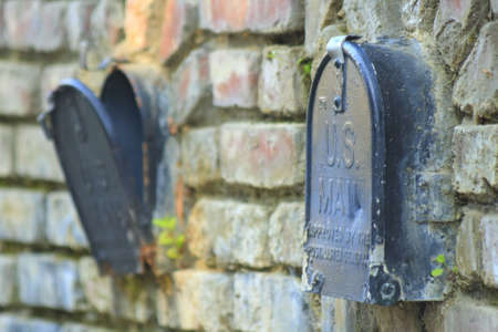 old mail boxesの写真素材
