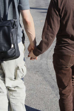 Holding hands