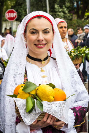 MURAVERA, ITALY - APRIL 2, 2017: 45th Citrus Festival - Sardiniaのeditorial素材