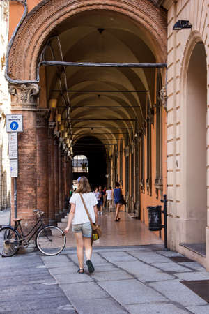 BOLOGNA, ITALY - JULY 22, 2017: architectures of the historic center - Emilia Romagnaのeditorial素材