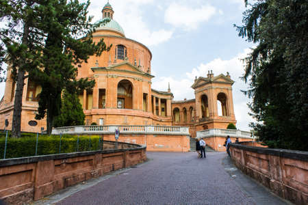 BOLOGNA, ITALY - JULY 23, 2017: Sanctuary of San Luca - Emilia Romagnaのeditorial素材