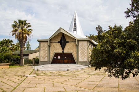 CAGLIARI: Church of the Blessed Virgin of Health, at the beach of Poetto - Sardiniaの写真素材