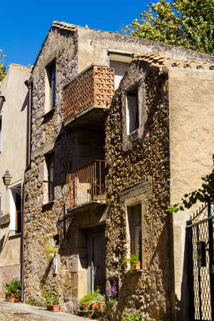 LACONI, ITALY - SEPTEMBER 29, 2014: city architecture - Sardiniaのeditorial素材