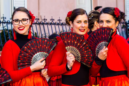 BARISARDO, ITALY - FEBRUARY 22, 2020: Bariese Carnival - Sardiniaのeditorial素材