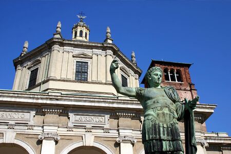San Lorenzo Church in Milan, Italyの写真素材