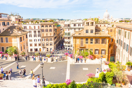 Piazza di Spagna in Rome Italyのeditorial素材