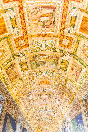 Ceiling in the Vatican museumのeditorial素材